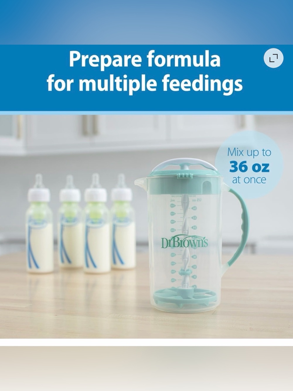3 Playtex Baby Bottles with Drop-In Liners + Dr. Brown’s Formula Mixing Pitcher - Picture 10 of 14